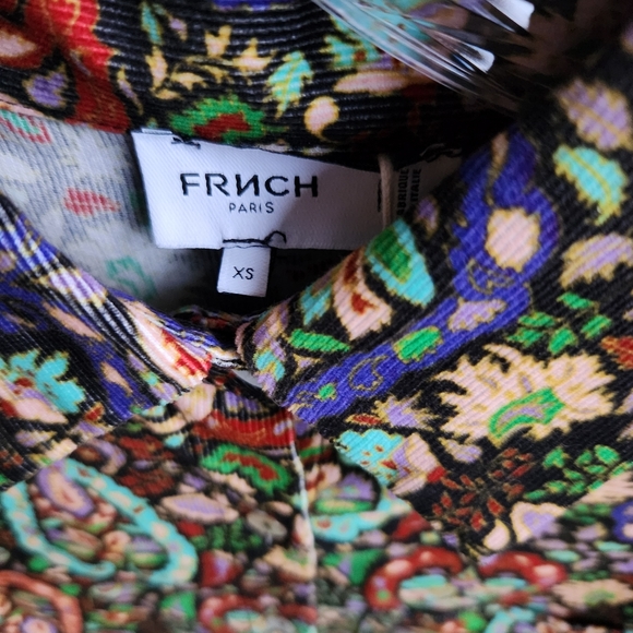 FRNCH Paris Kylie Woven Shirt in Foxy Paisley Print XS NEW - Picture 3 of 12